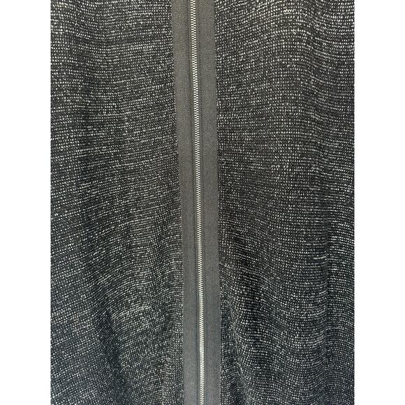 Talbots Woman Plus Black White Speckled‎ Long Zip Up Knit Cardigan Size 2X - Picture 5 of 12